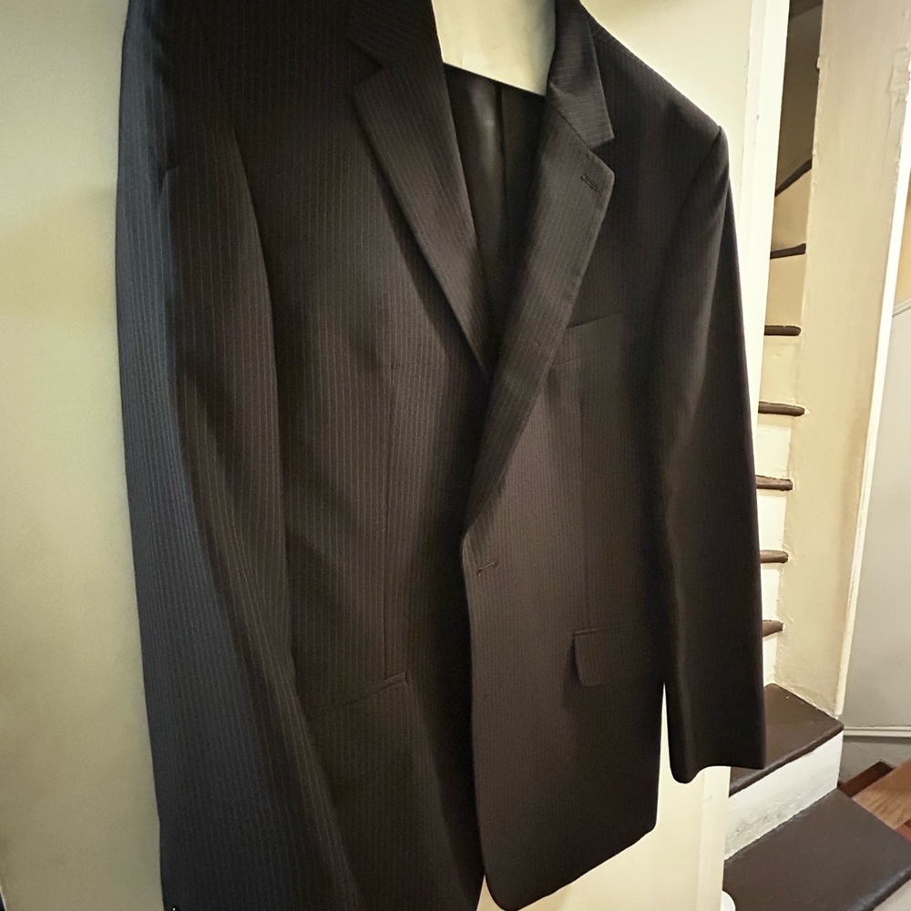 F&F Men's Dark Pinstripe Blazer